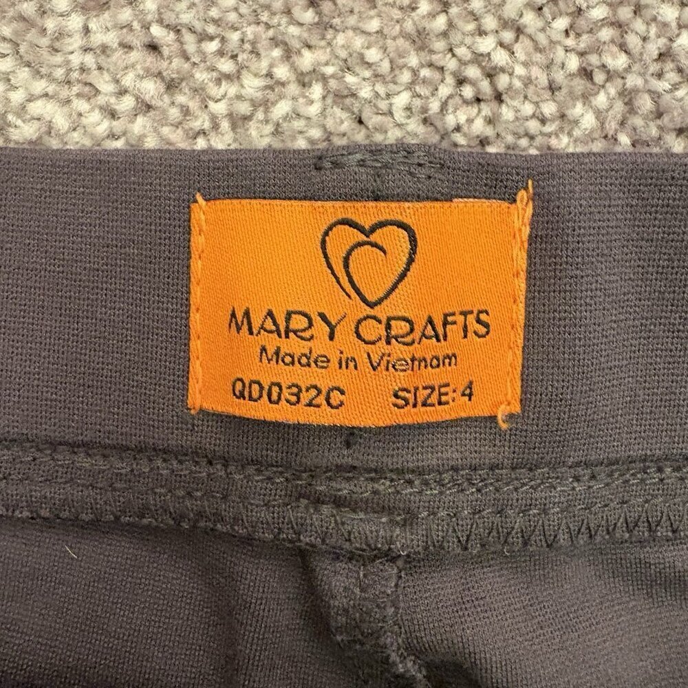 Marycrafts Women's Pull On Chino Pants Size 4 Gray Cropped Mid Rise Stretch NWOT - Picture 12 of 14